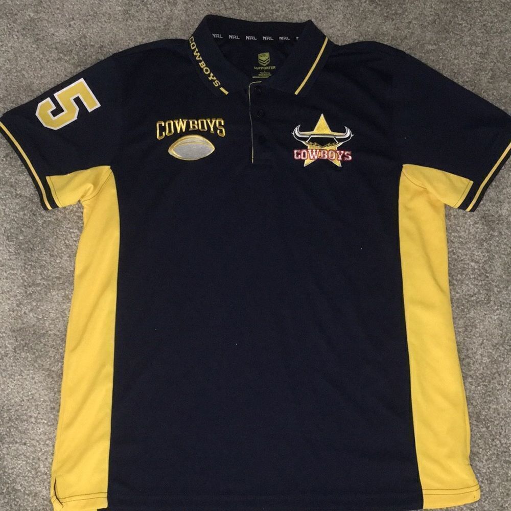 North Queensland Cowboys NRL Australian Rugby League Team golf Polo shirt jersey